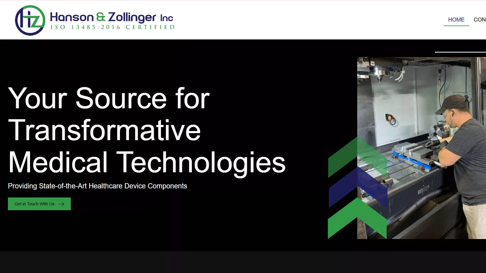 Hanson and Zollinger medical device design, component manufacturing, and contract assembly services